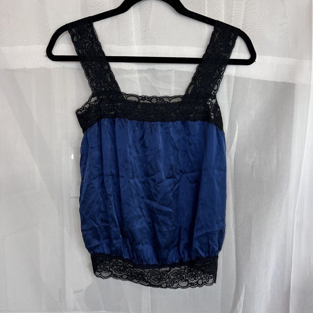 Libertine for Target silk slip tank top lace trim coquette regencycore sz XS
